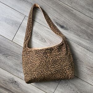 Bottega Veneta Vintage Leopard Hobo Shoulder Bag